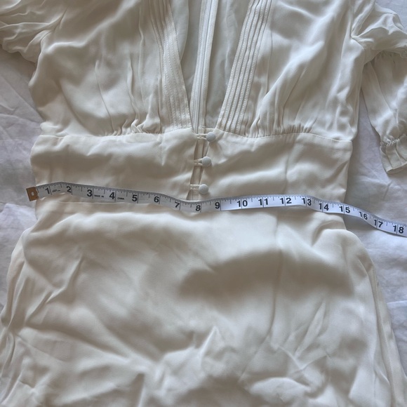 Reformation Ginny Maxi Dress in White/Ivory Size 8 Preppy Boho Bridal Picnic - Picture 16 of 17